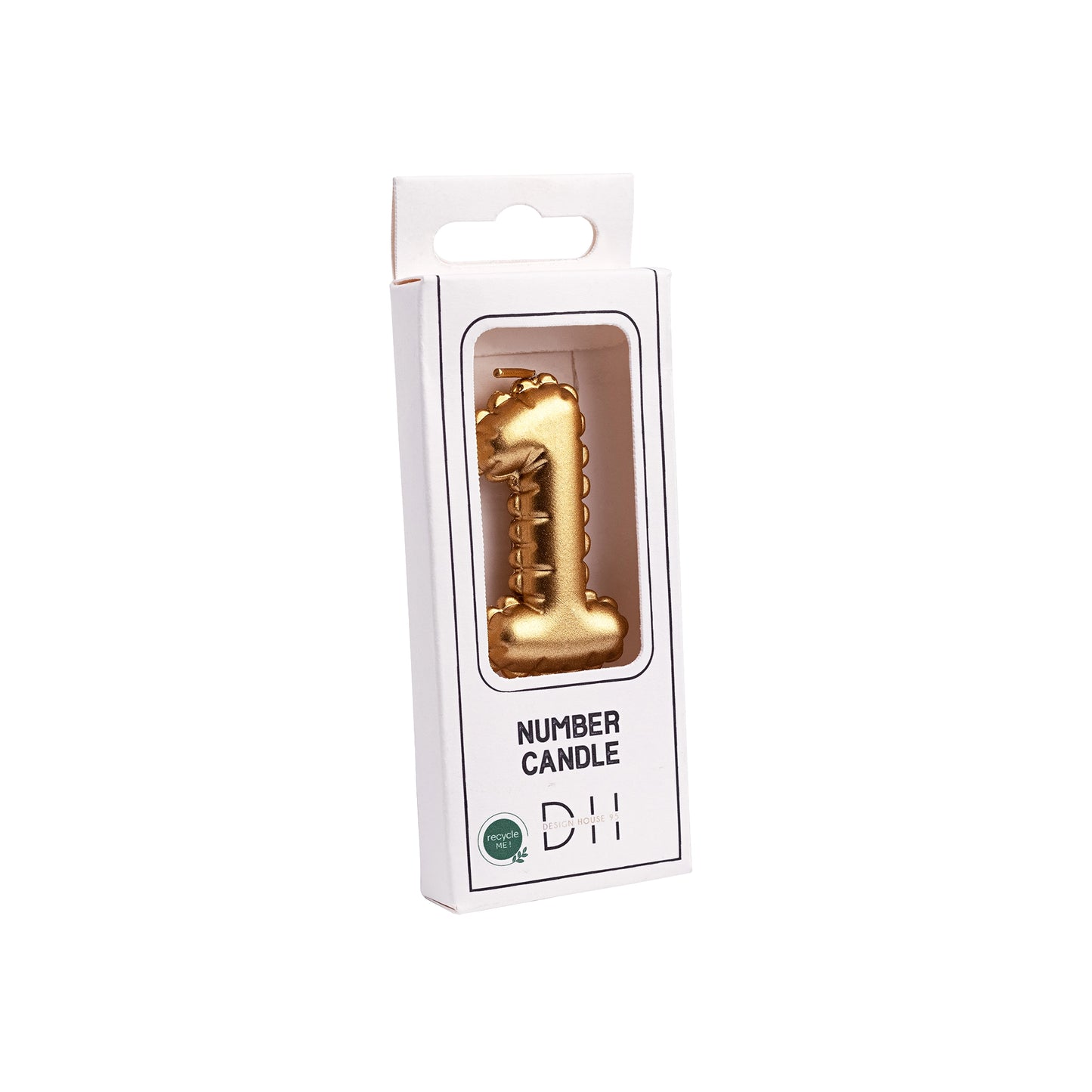 Gold Foil Balloon Number Candles