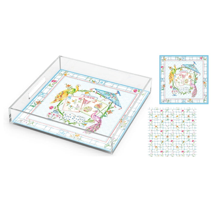 Mahjong Tiles Large Acrylic Tray