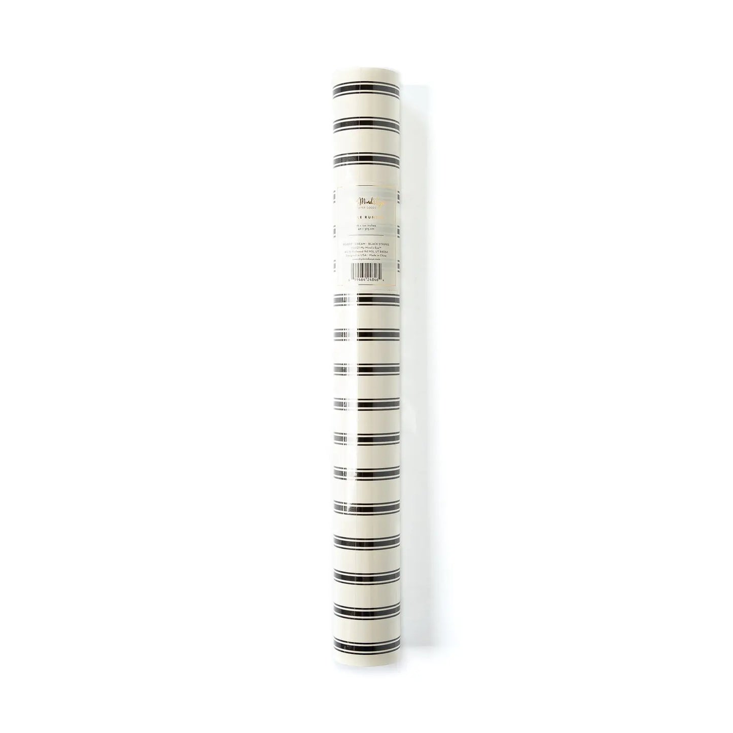 Cream with Black Stripes Table Runner