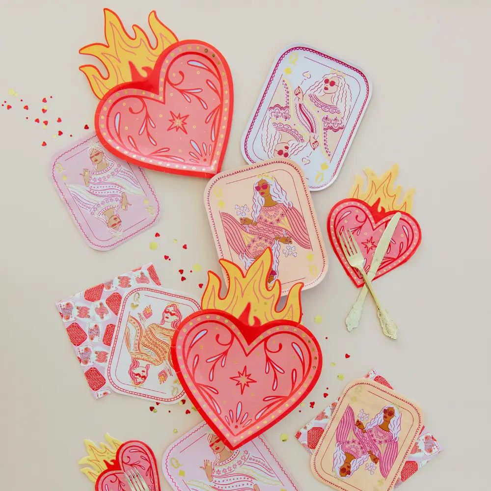 Queens Card Dinner Plates