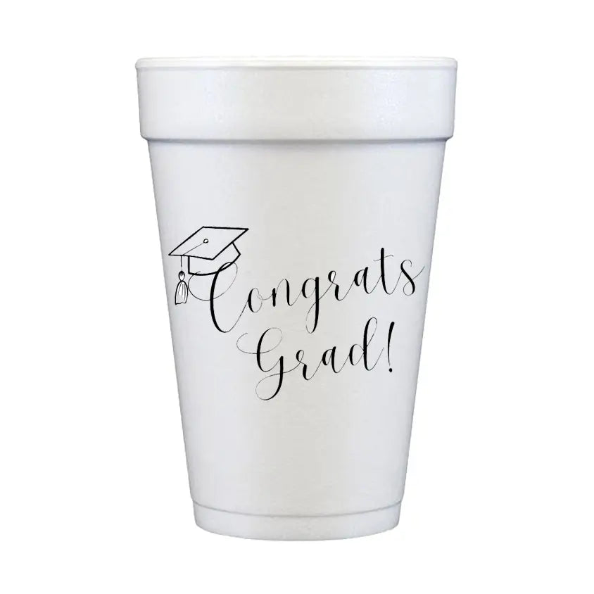 Congrats Grad Foam Cups
