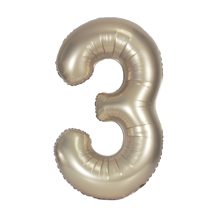 34" Champagne Mylar Numbers