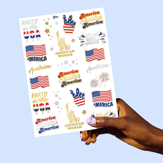 Party in the USA Temporary Tats