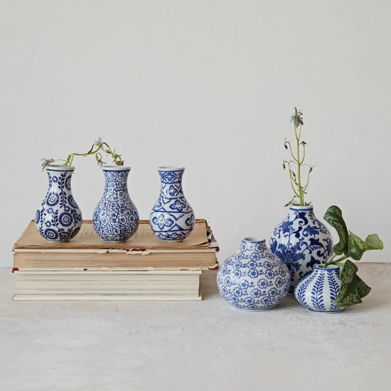 Set of 3 Stoneware Vases