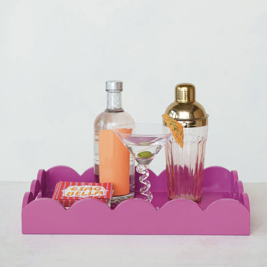 16" Fuchsia Rectangular Tray