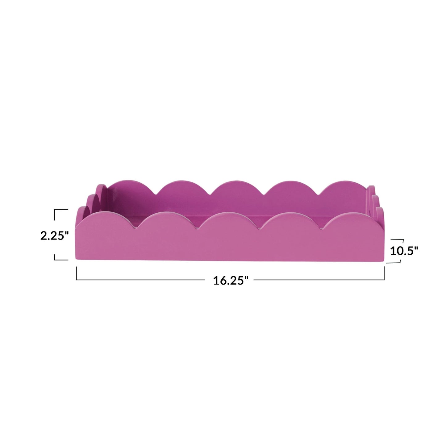16" Fuchsia Rectangular Tray