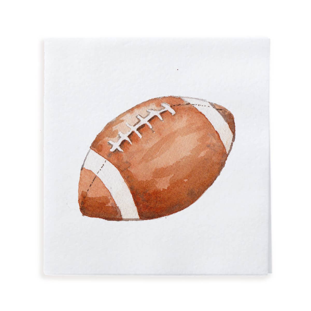 Watercolor Football Cocktail Napkins