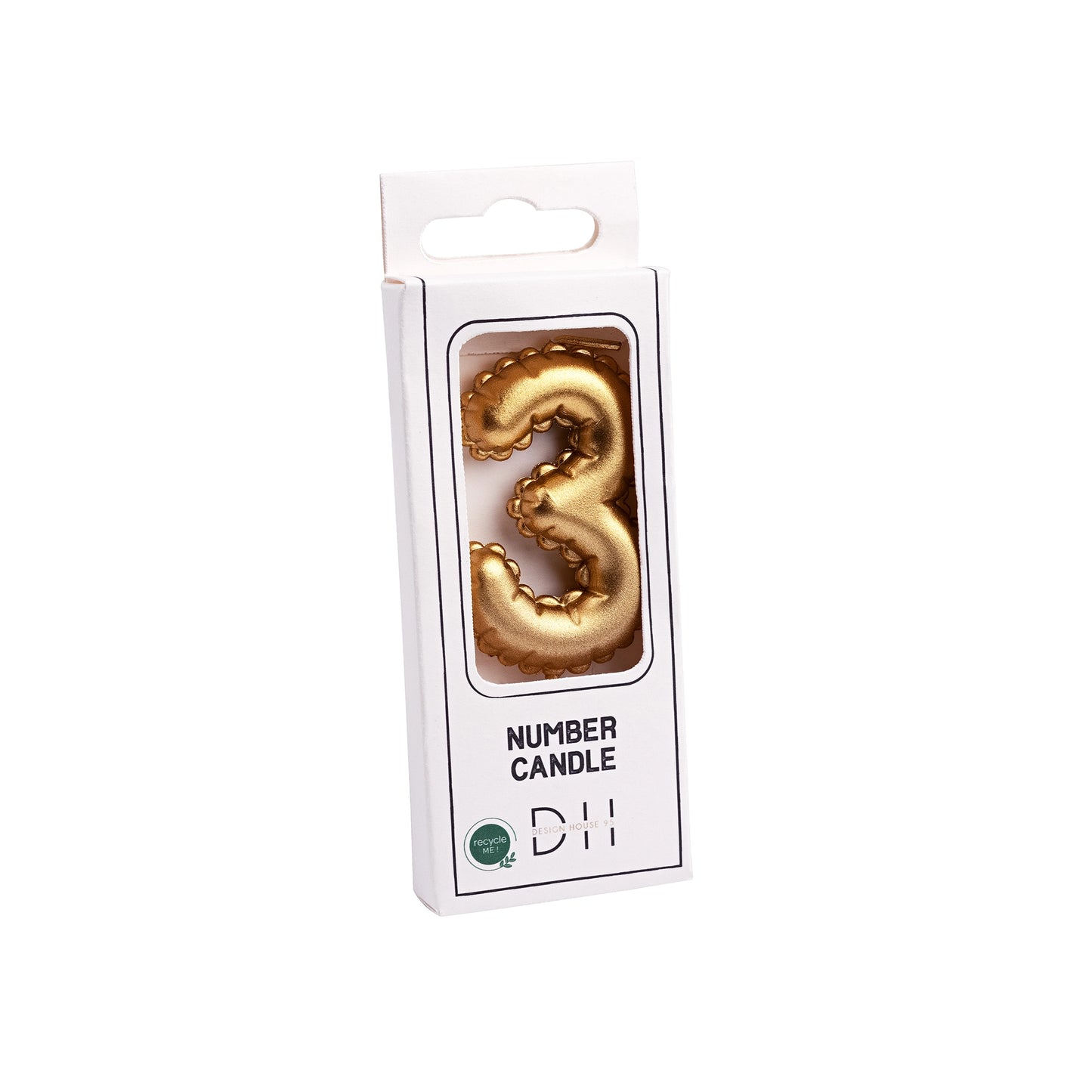 Gold Foil Balloon Number Candles