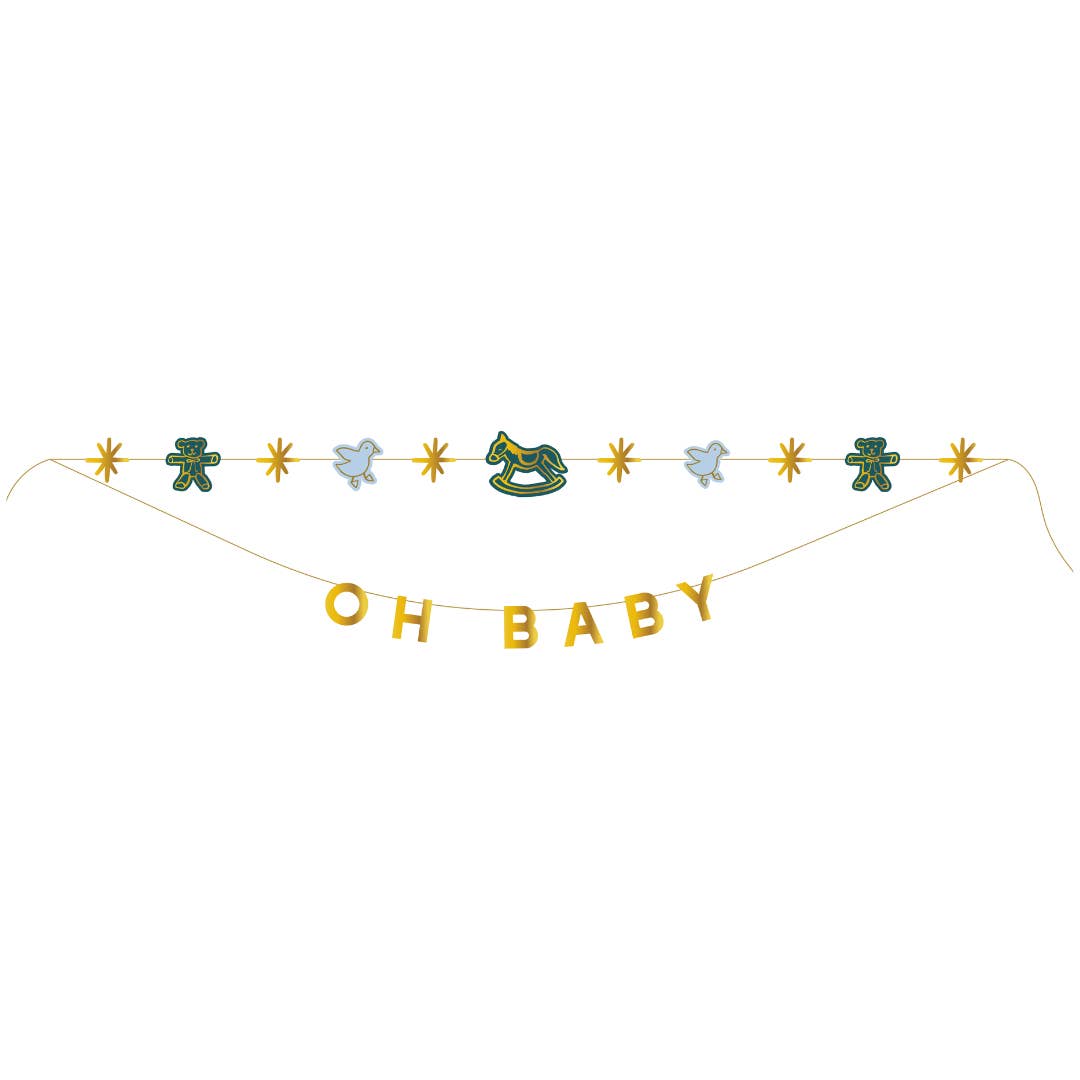 Oh Baby Blue Banner Set