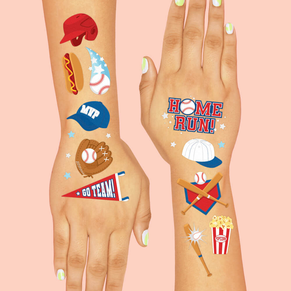 Baseball Temporary Tattoos