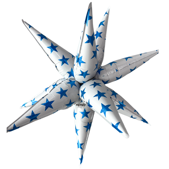 32" Blue Sparkle Star Starburst