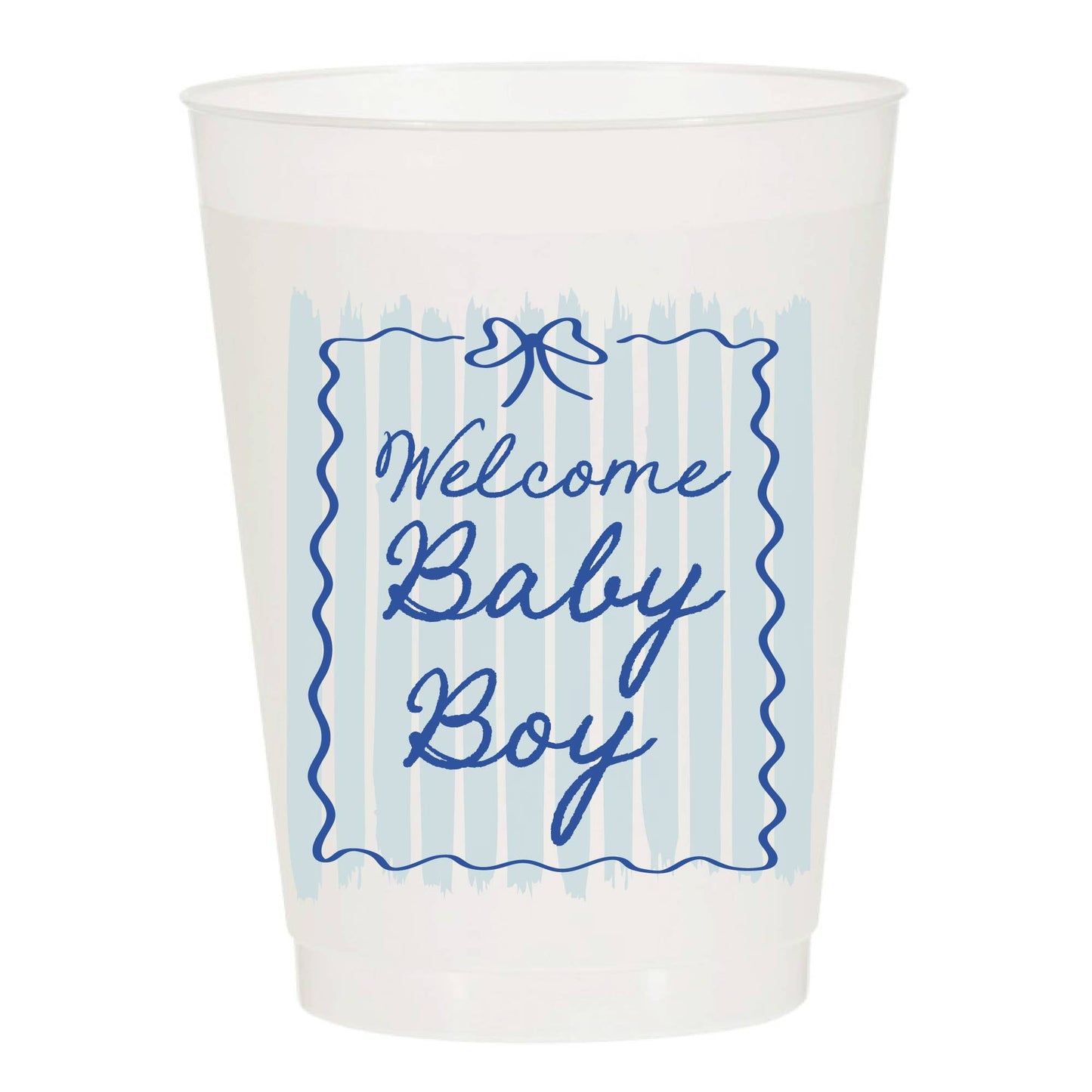 Welcome Baby Boy Frosted Cups