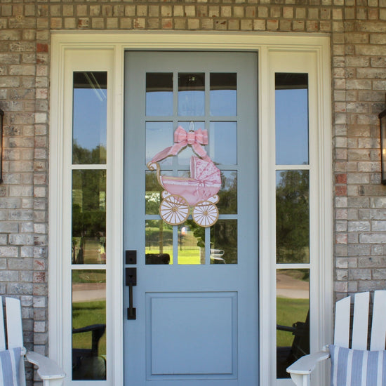 Pink Welcome Baby Door Hanger