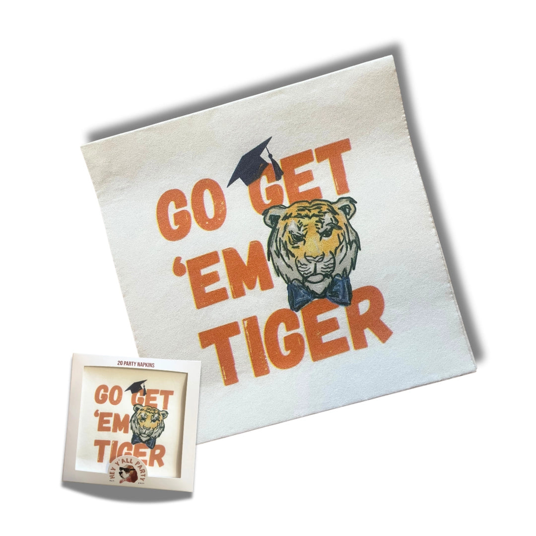 Tiger Graduation Cocktail Napkin