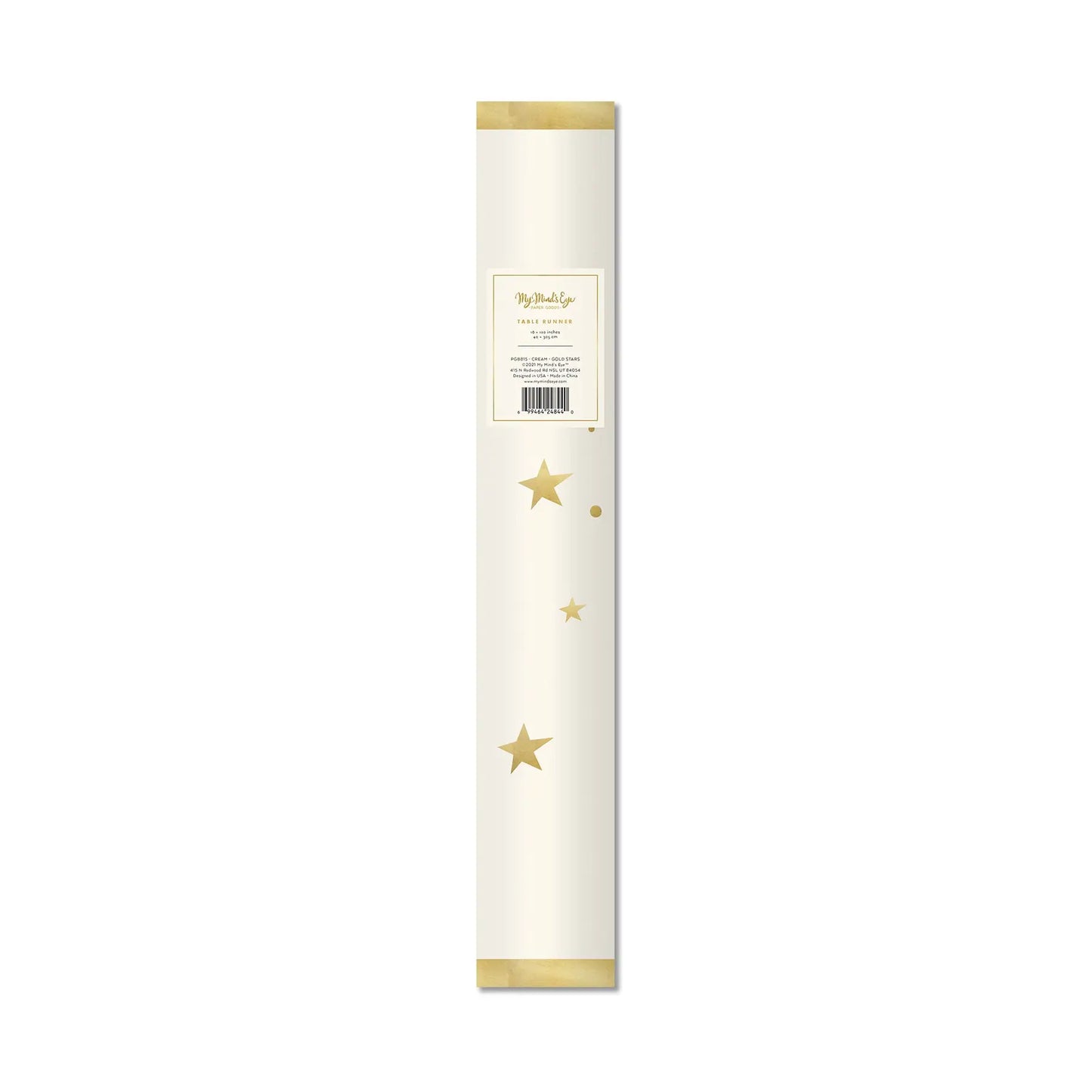 Gold Metallic Star Table Runner