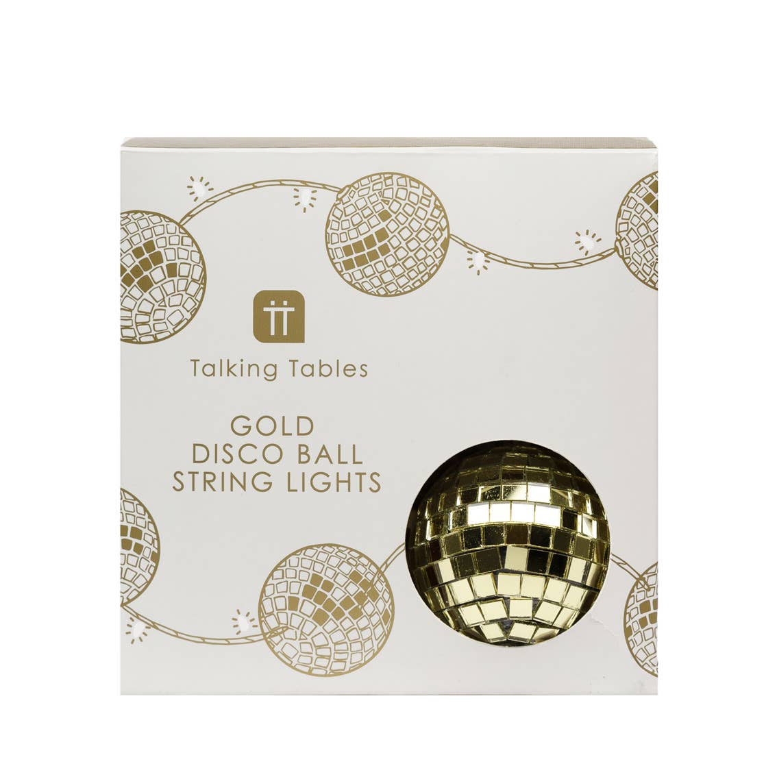 Gold Disco Ball String Lights-5 FT