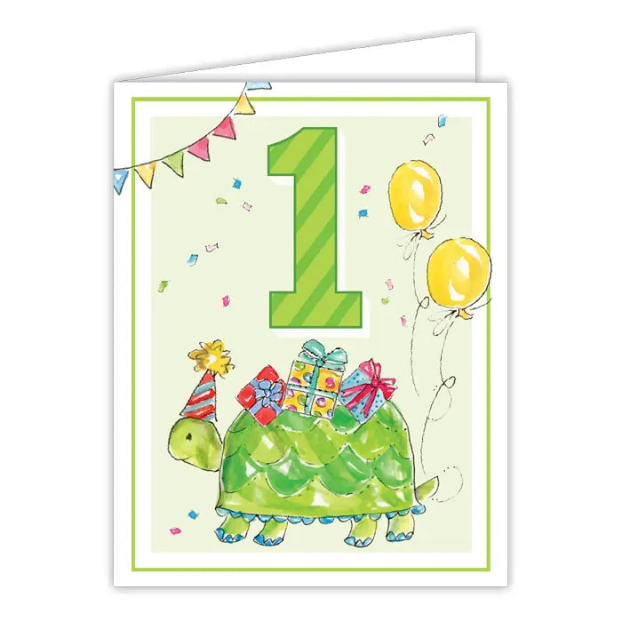 First Birthday Turtle Card