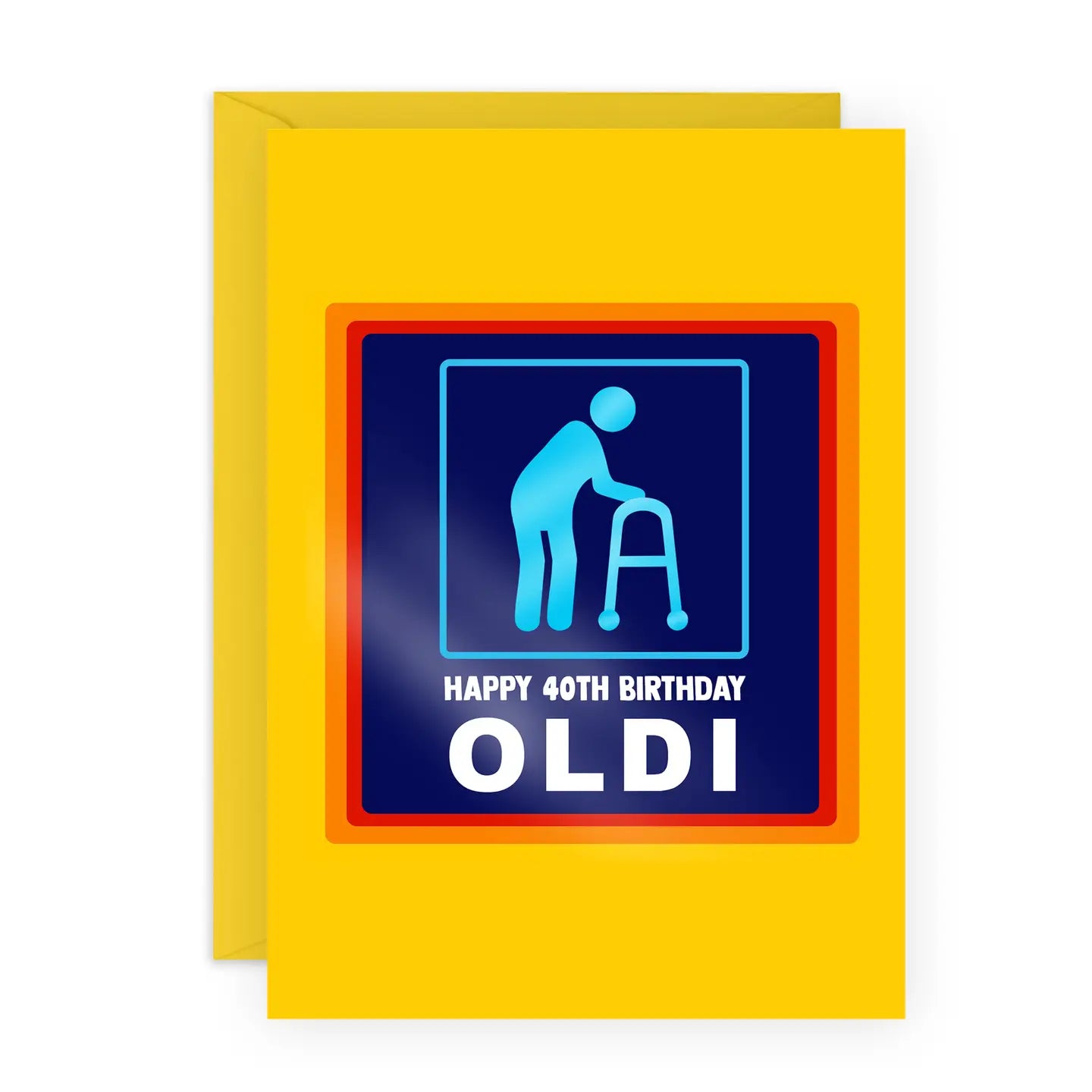 40th Birthday Oldi Card with Stickers