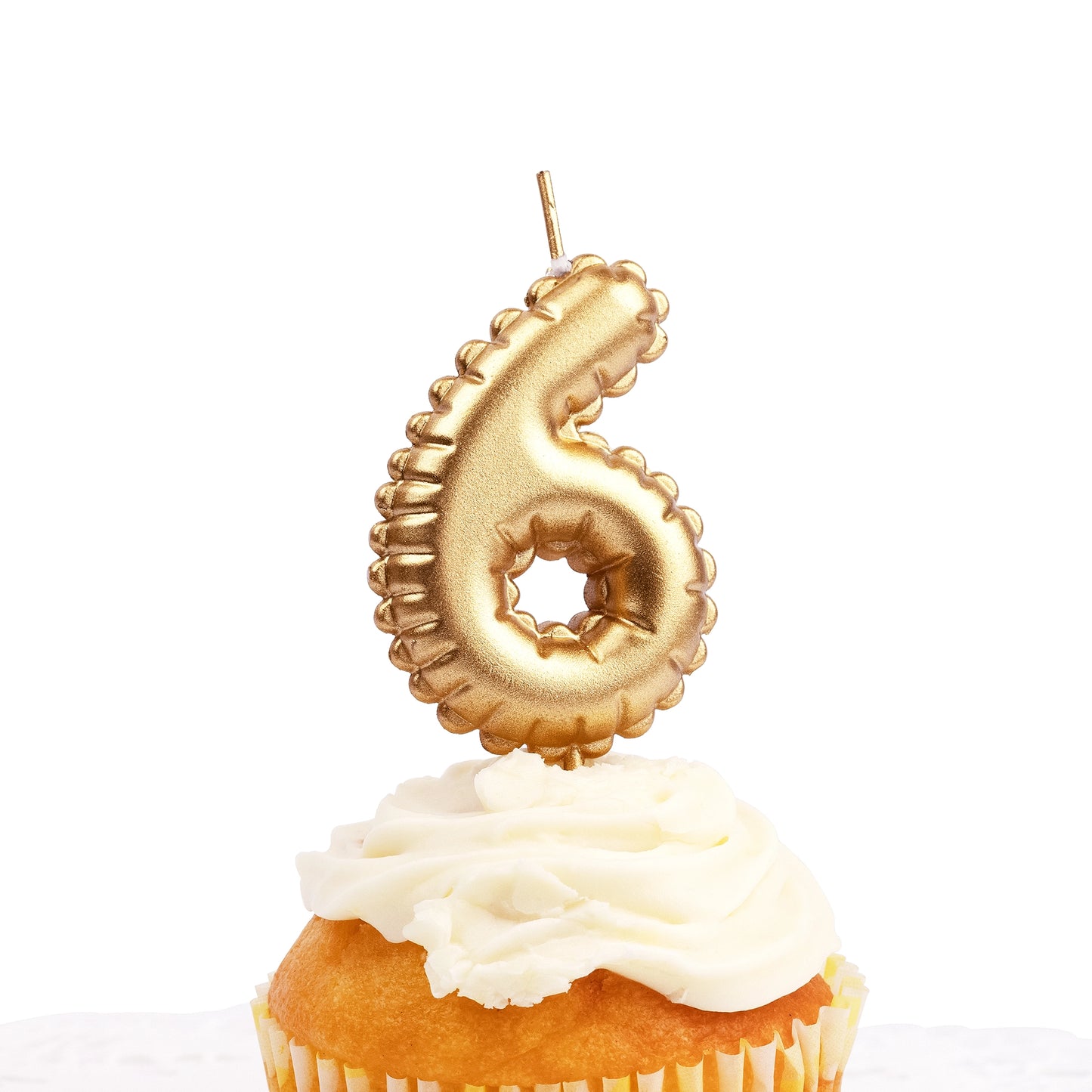 Gold Foil Balloon Number Candles