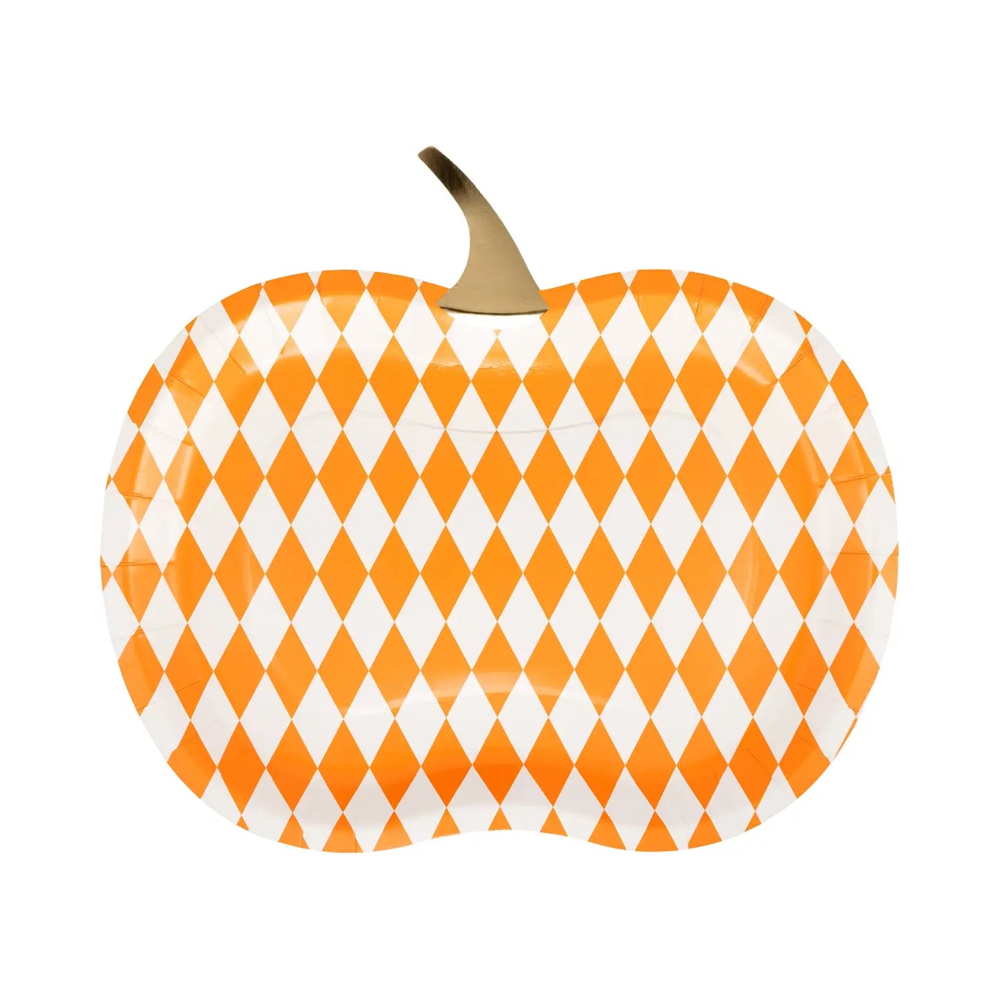 Harlequin Pumpkin Shaped Plates