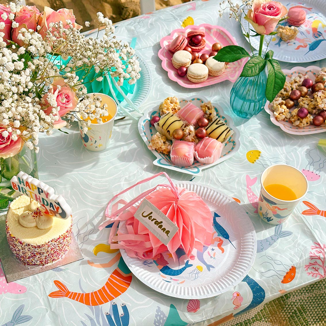 Mermaid Paper Tablecloth