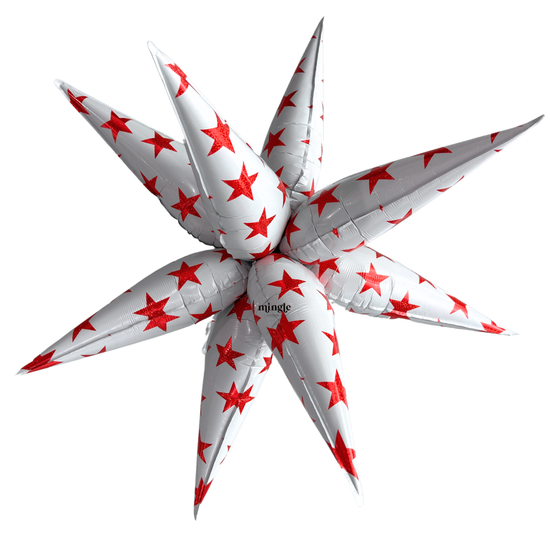 32" Red Sparkle Star Starburst