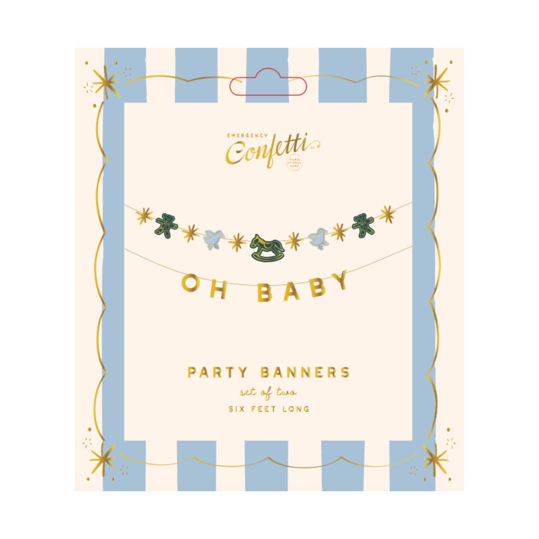 Oh Baby Blue Banner Set