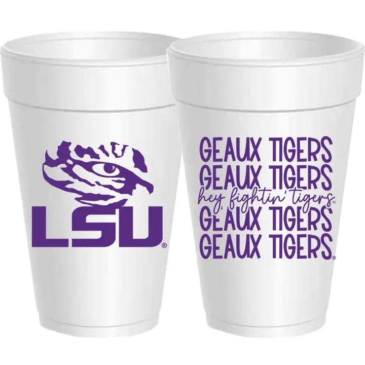LSU Fightin' Tigers Foam Cups