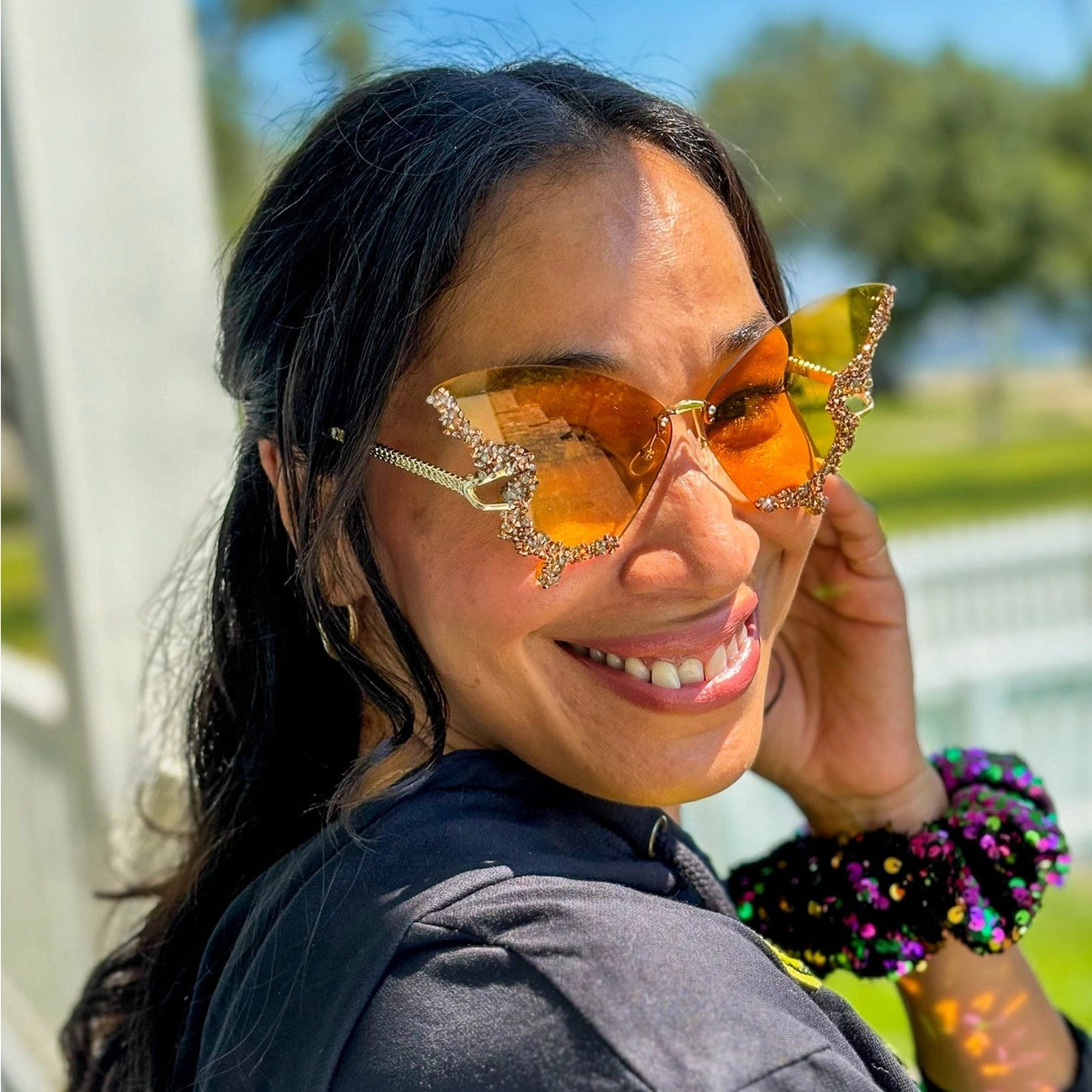 Butterfly Rhinestone Sunglasses