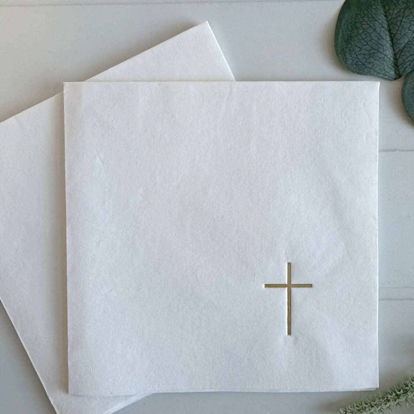 Gold Cross Luncheon Napkins