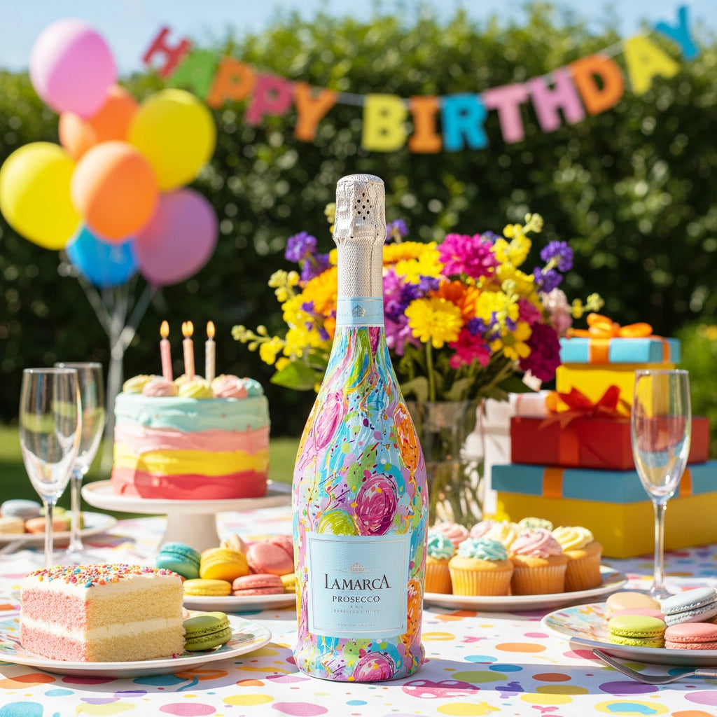 Beau Bottles Happy Birthday Balloons - La Marca Edition