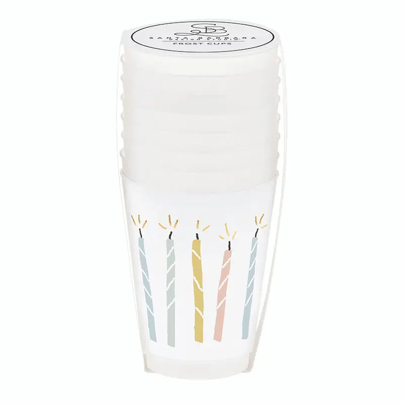 Birthday Candles Frosted Cups