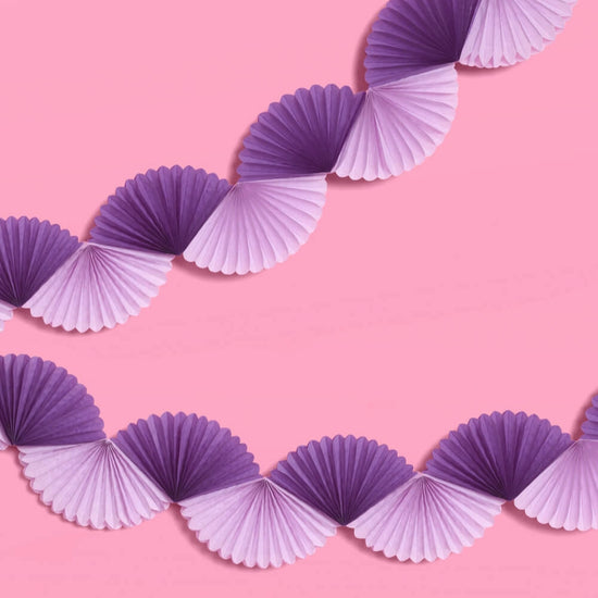 Purple Fan Garland