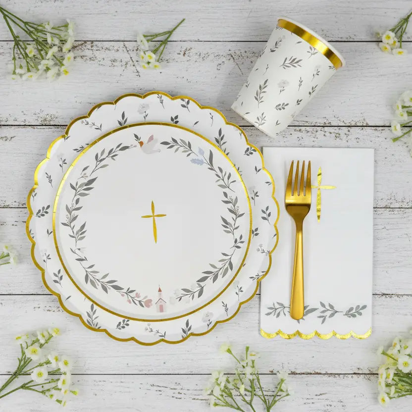 Religious Eucalyptus Dessert Plates