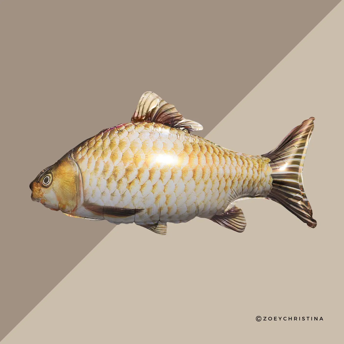 20" Brown Fish Mylar