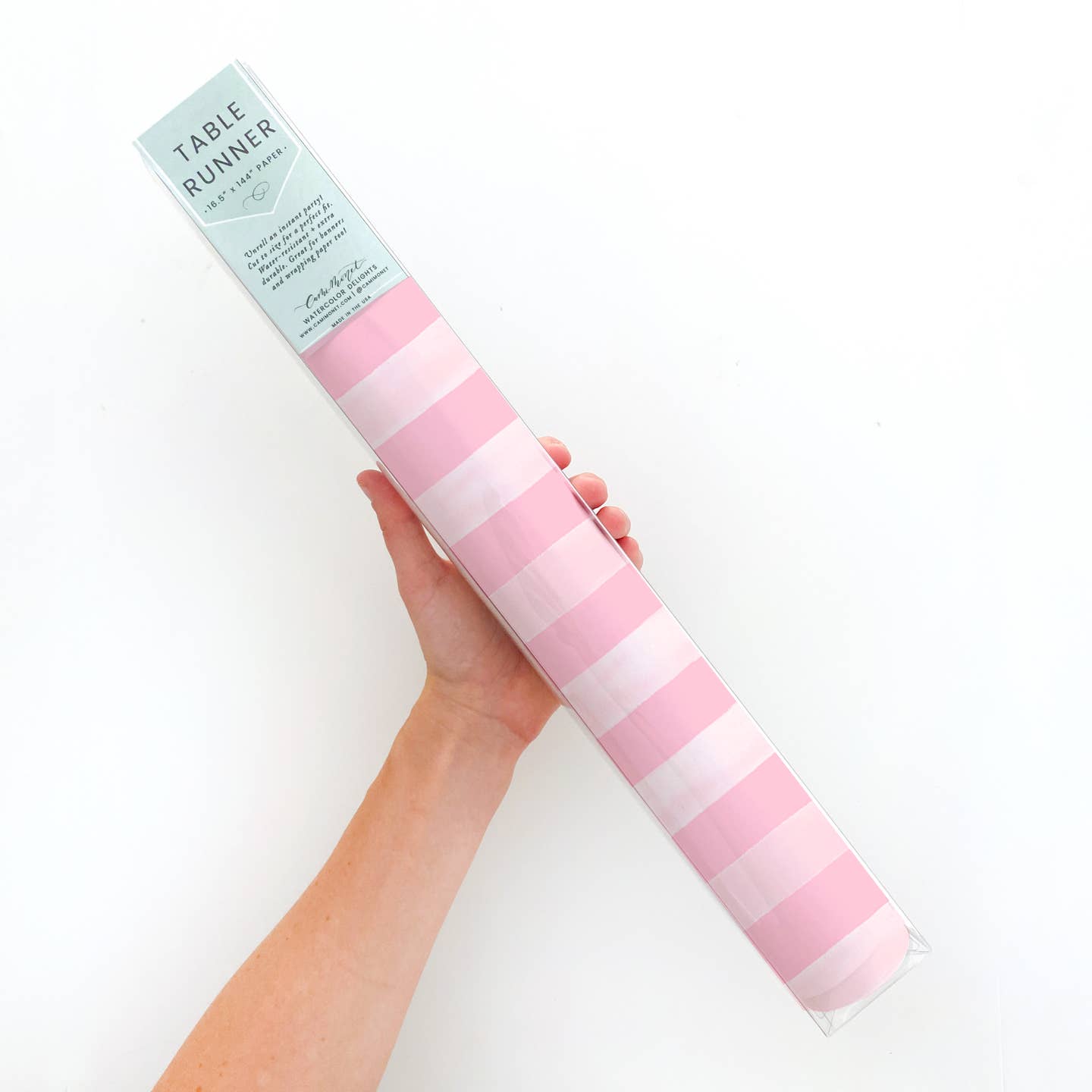 Pretty Pink Stripe Table Runner