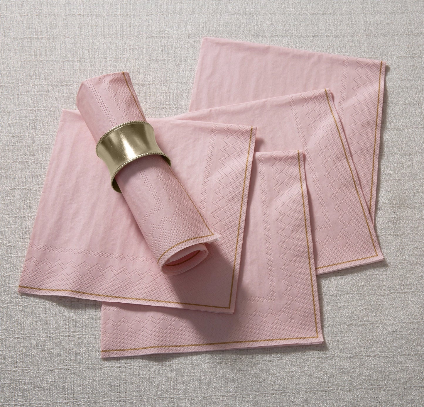 Blush Pink and Gold Lunch Napkin