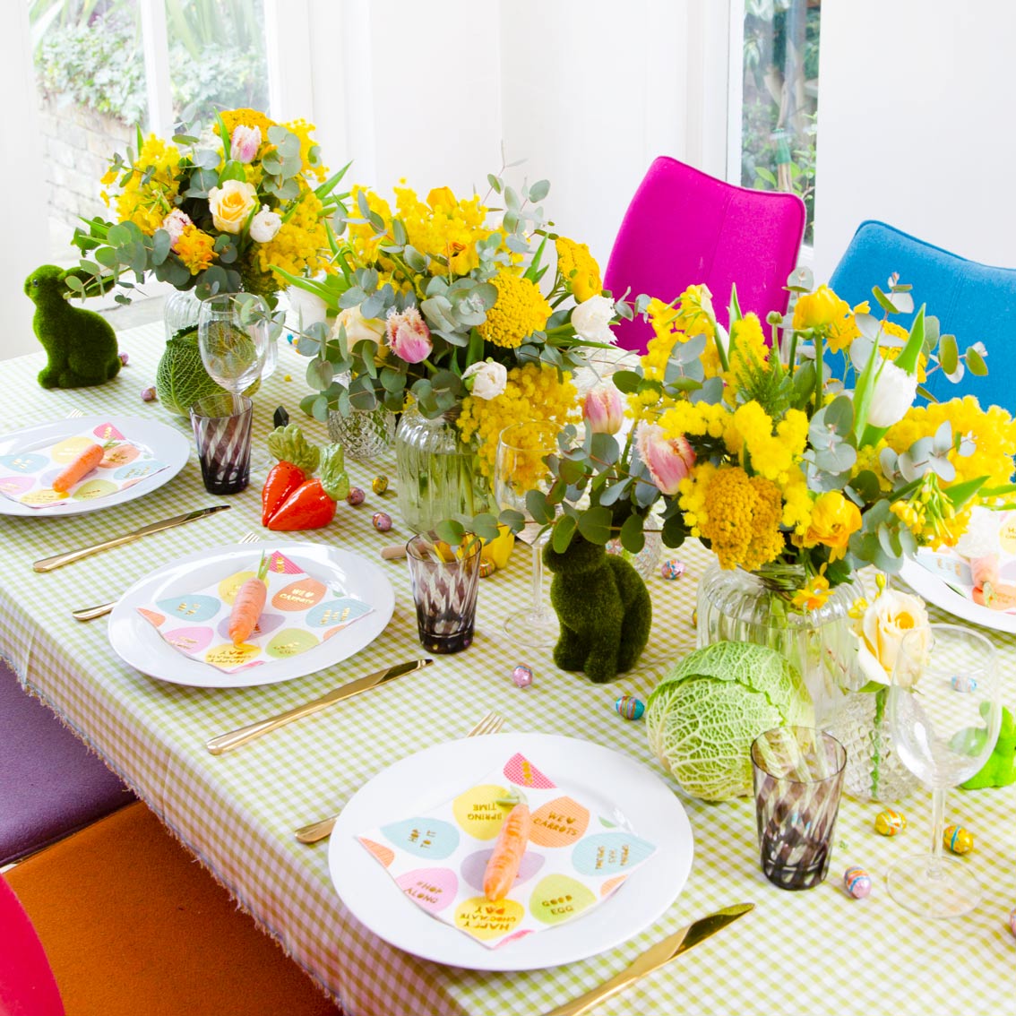 6" Green Grass Bunny