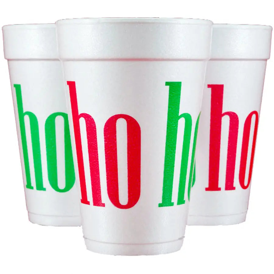Ho Ho Ho Foam Cups