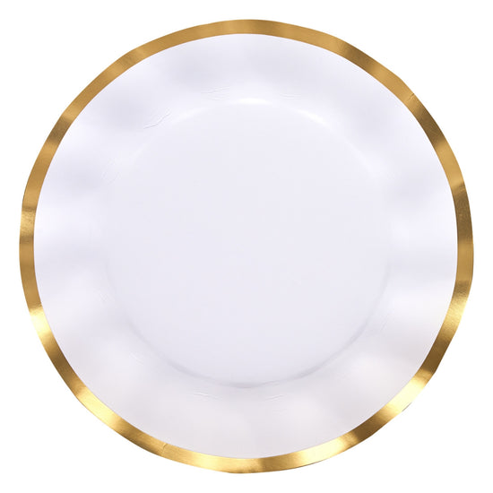 White Wavy Dinner Plates