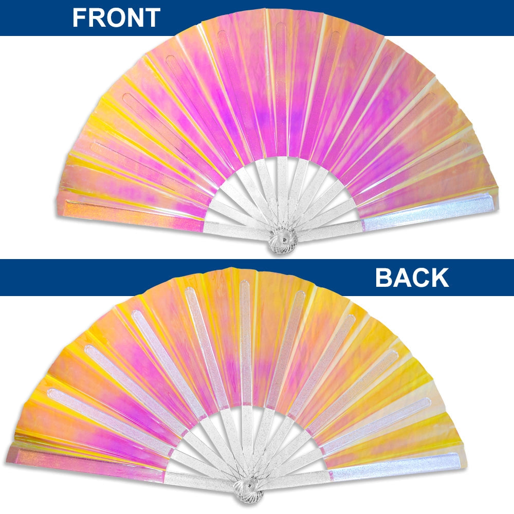 Iridescent Opal Light XL Hand Fan