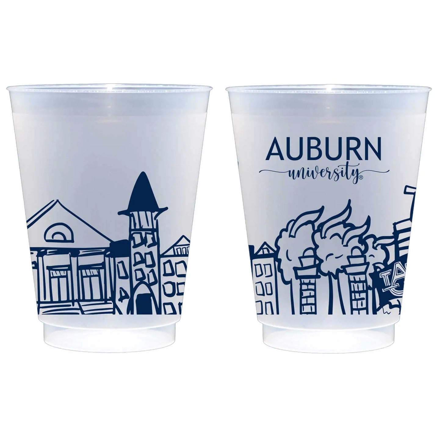 Auburn Skyline Frosted Cups