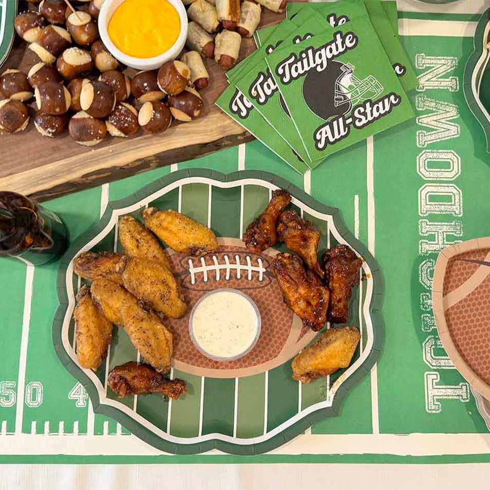 Tailgate Football Platter Plates