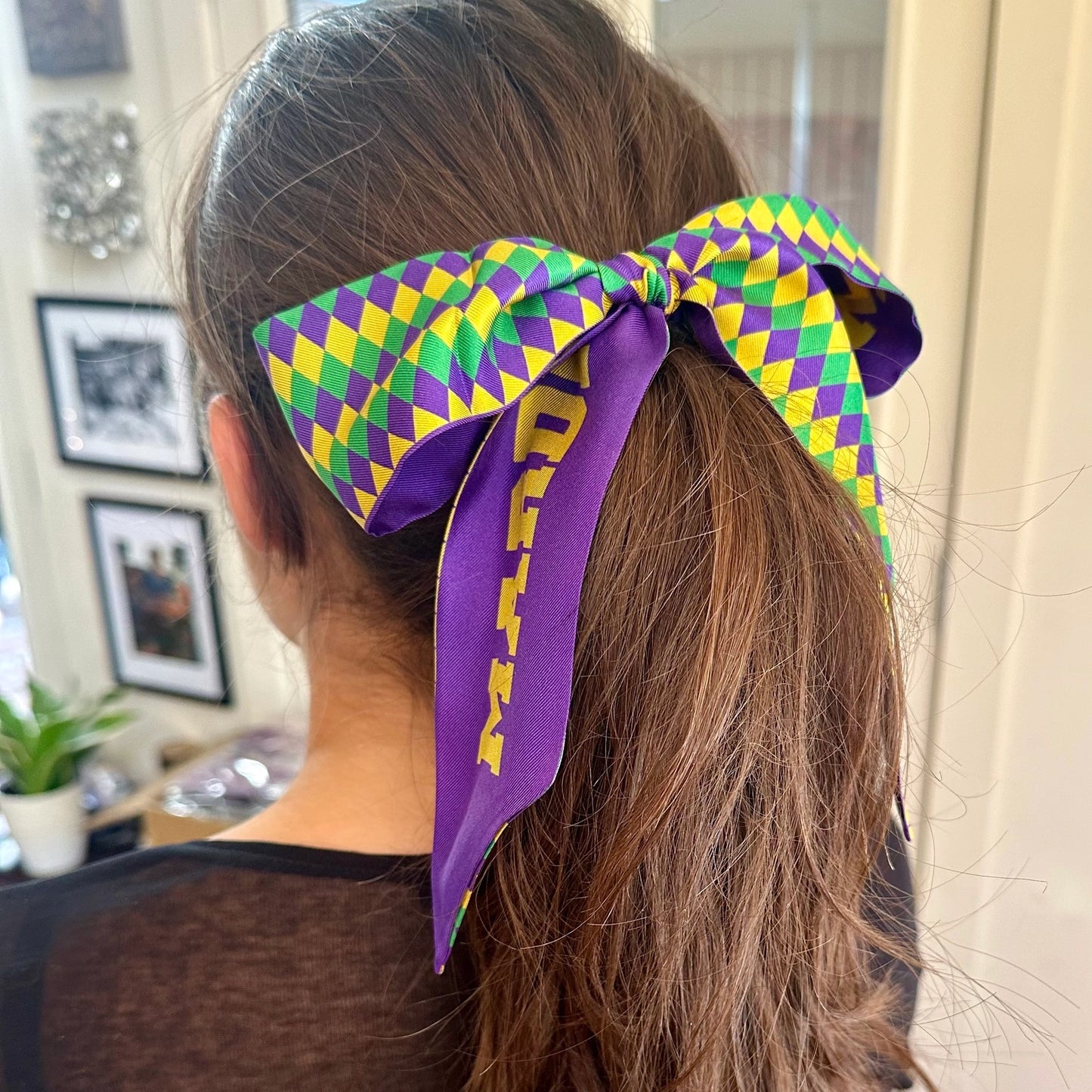 Mardi Gras Silk Twilly