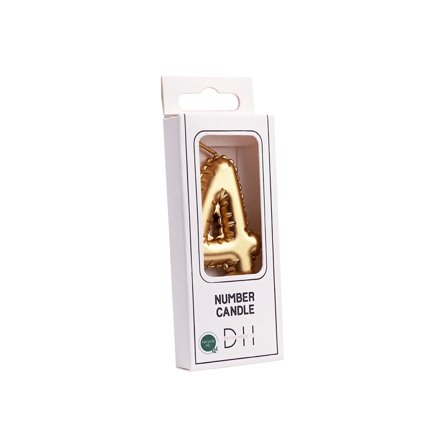 Gold Foil Balloon Number Candles
