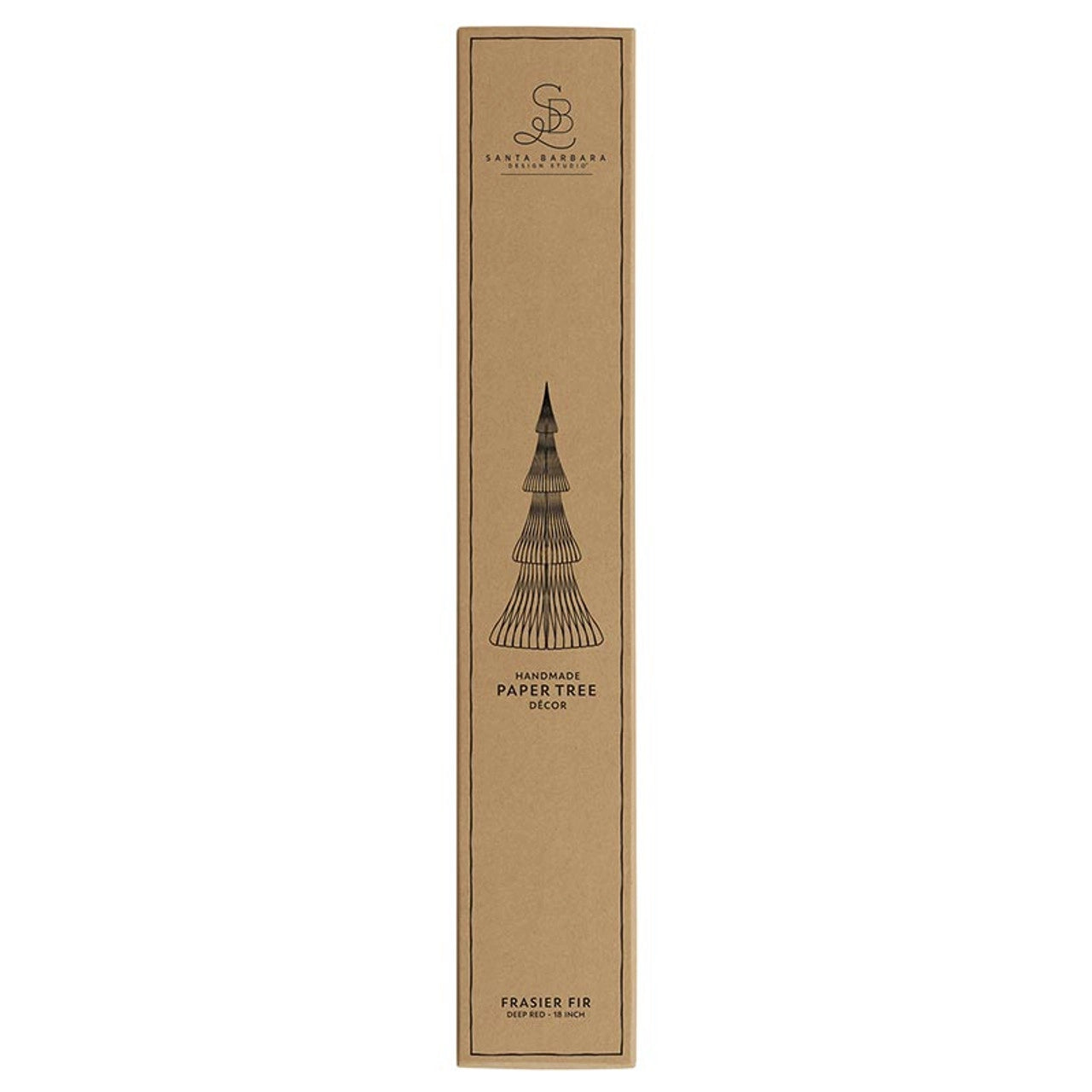 18" Red Frasier Fir Paper Tree