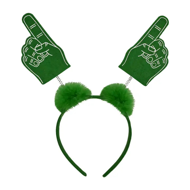 Green Foam Finger Boppers Headband
