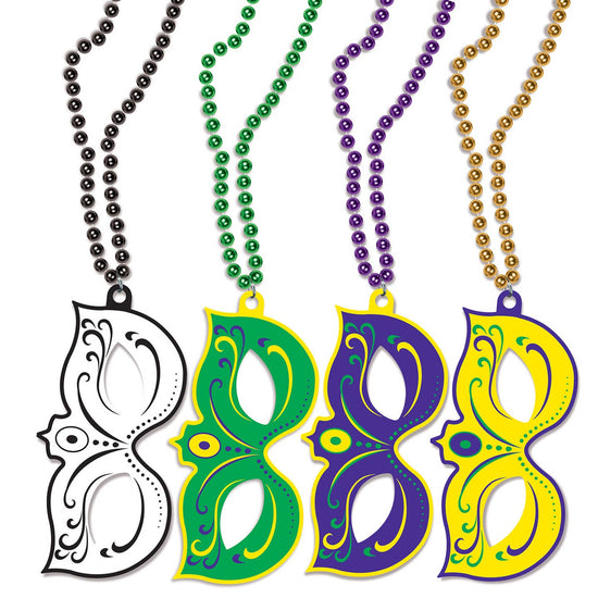 Mardi Gras Masks with Beads