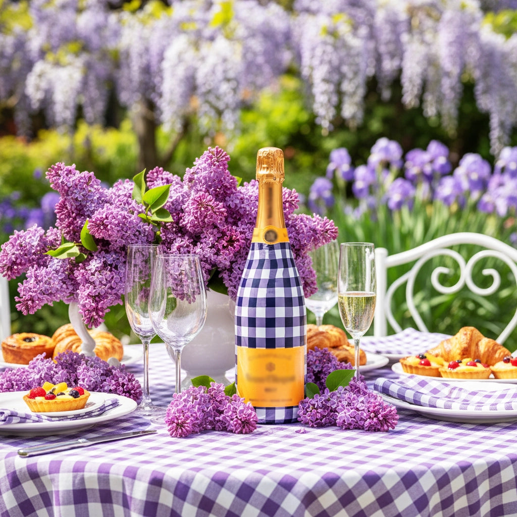 Beau Bottles Purple Gingham - Veuve Edition