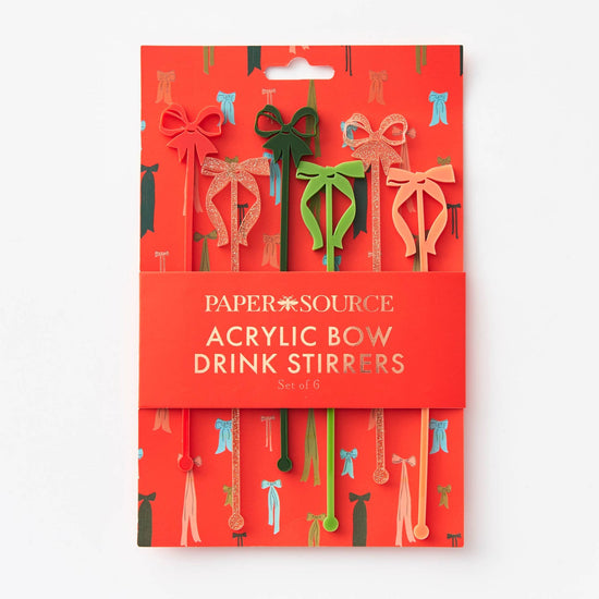 Acrylic Bow Drink Stirrers